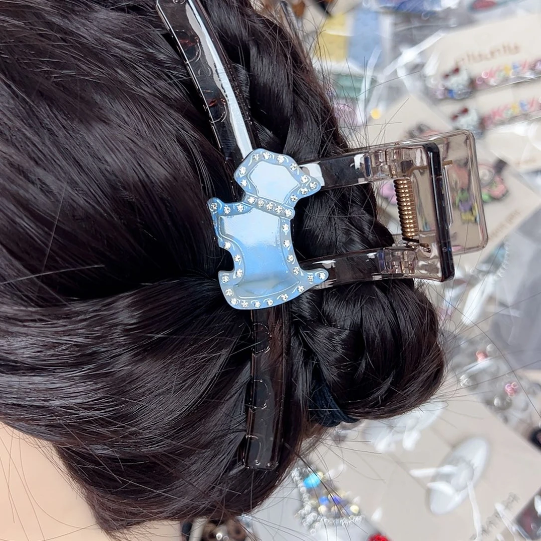 布艺非金属大抓夹醋酸狗一个