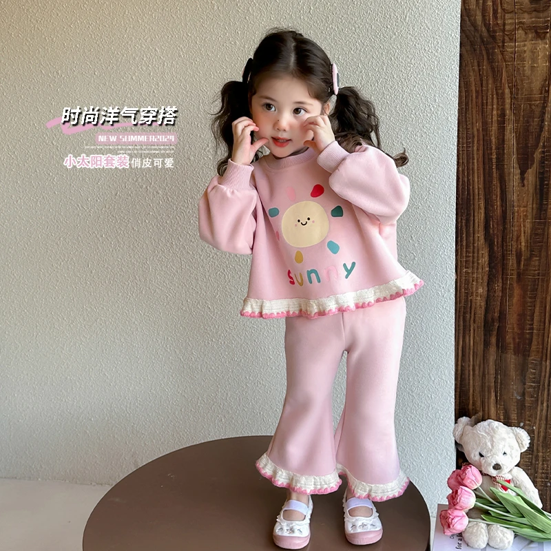 女童春装套装春秋季2025新款洋气韩版宝宝儿童装网红休闲时髦衣服