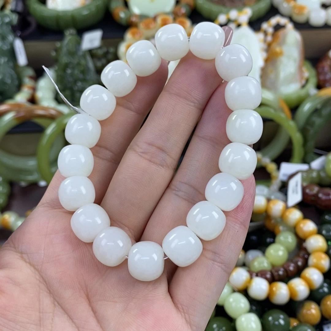 未镶嵌手串透闪石质玉茨*华