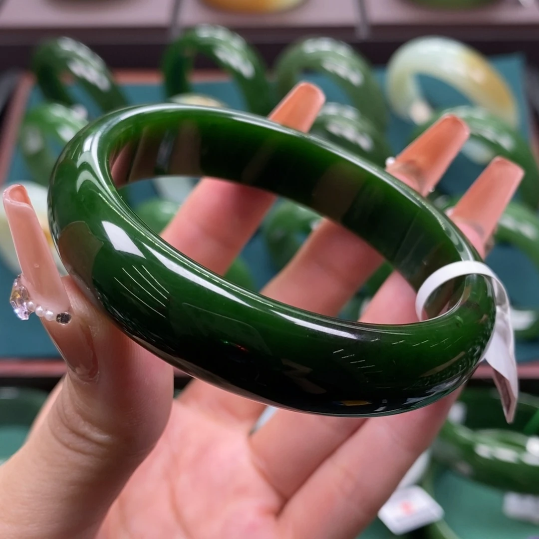 和田玉（碧玉）未镶嵌手镯5859