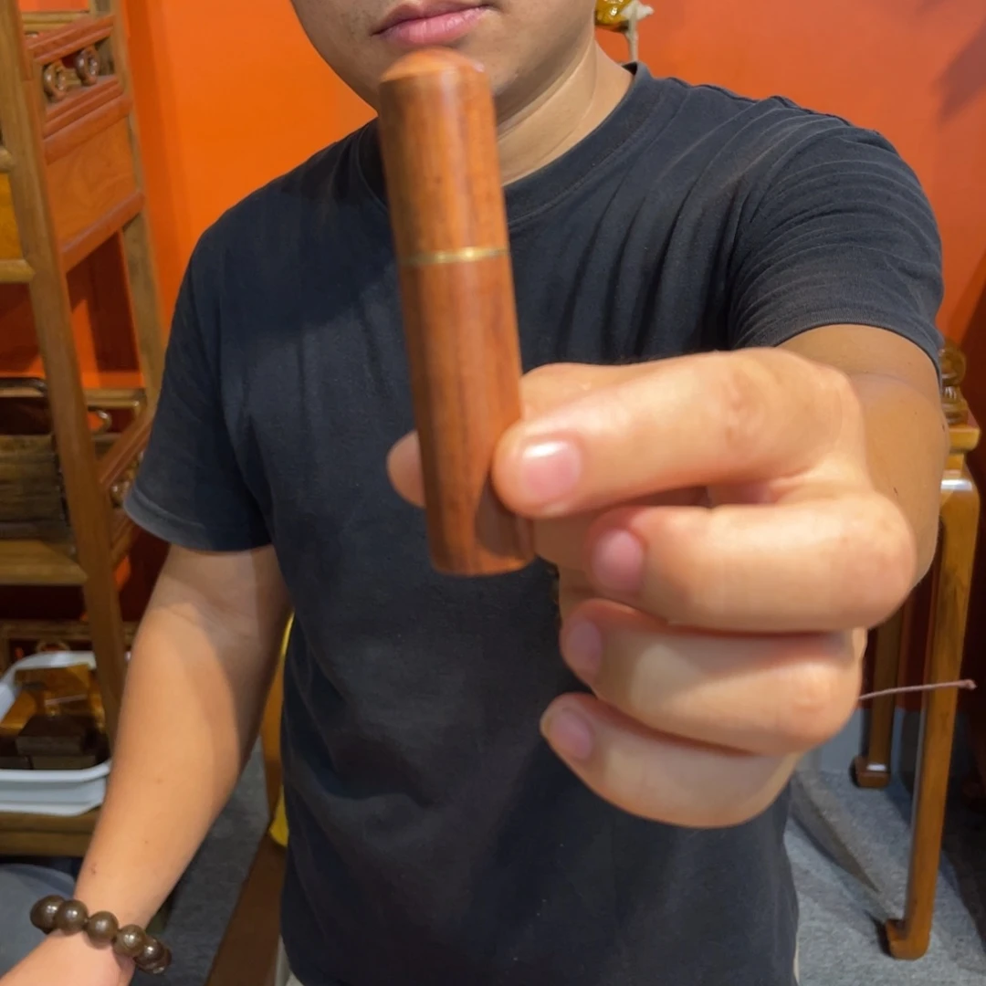 金丝楠实木牙签收纳盒一个