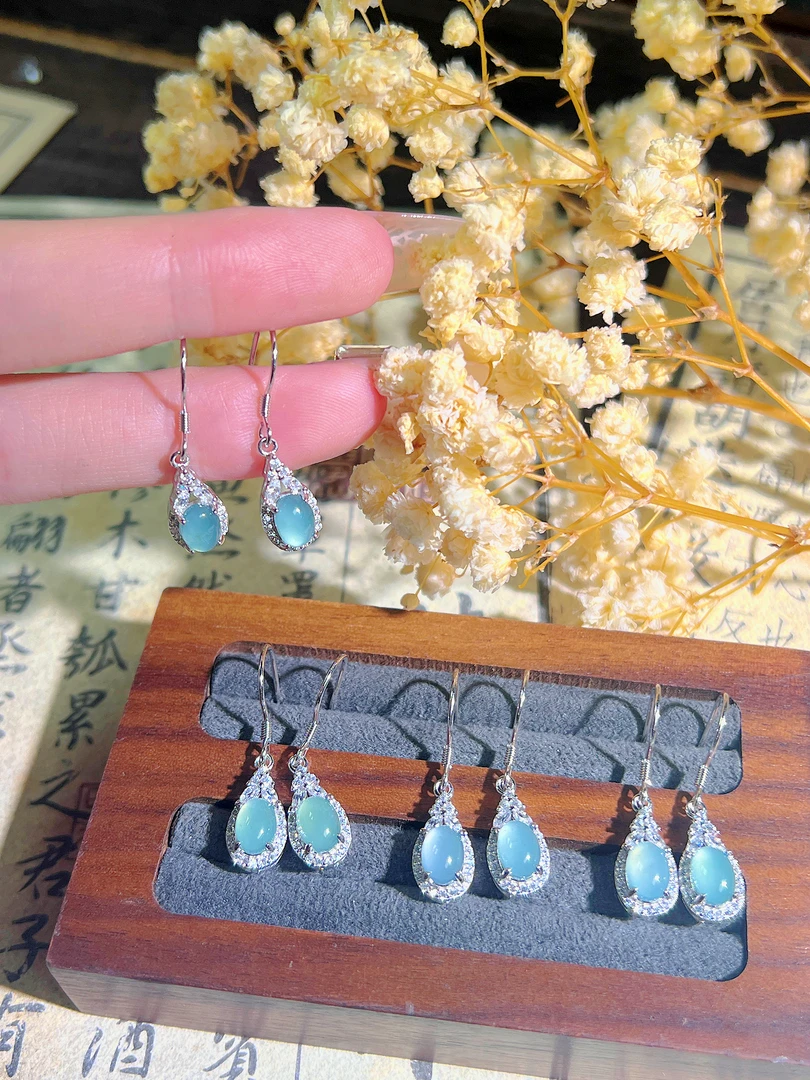 水滴蛋面耳环耳坠轻奢气质百搭耳饰~多样性发货