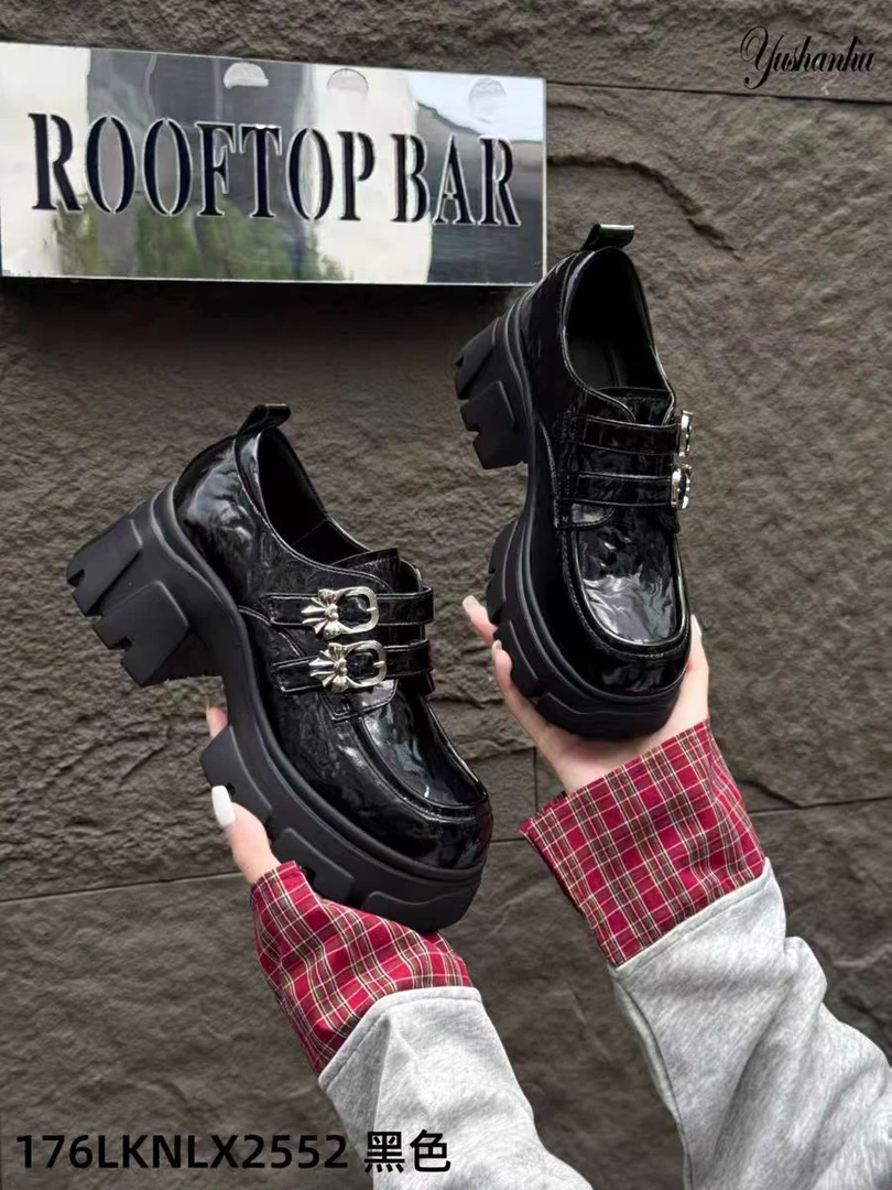 2552高品质时尚百搭厚底魔术贴乐福