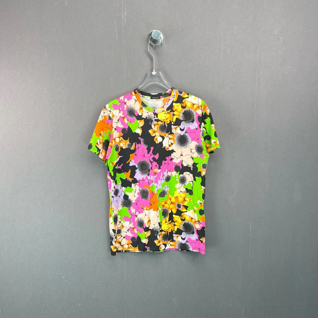 99新 VERSACE/范思哲 38码/满印印花休闲短袖/9034050