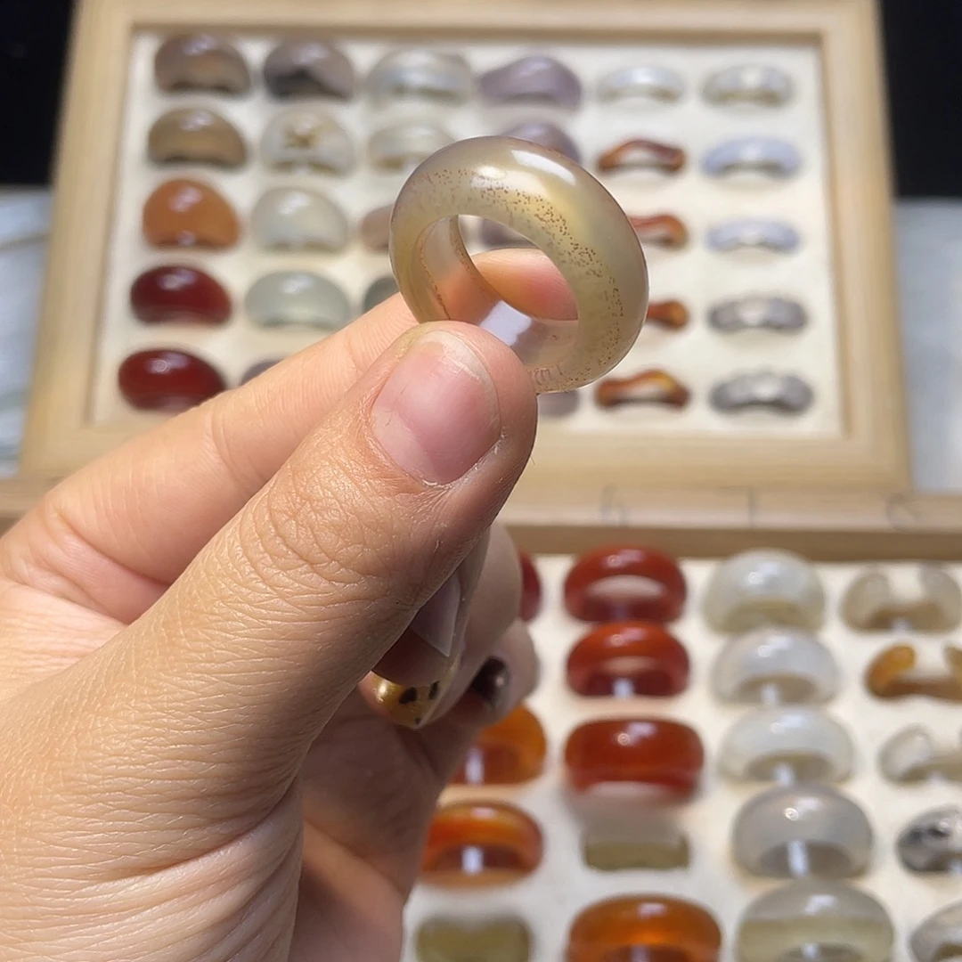 玛瑙/玉髓合金戒指A08港17不退换