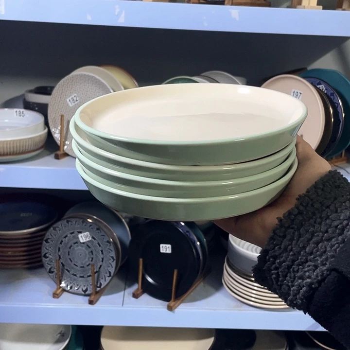 瓷4只高温釉下彩陶瓷餐具