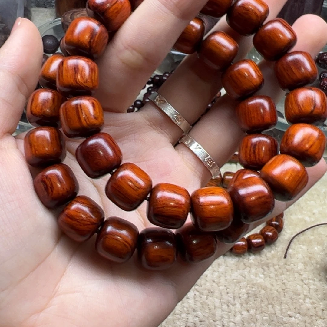 手串/手链花梨木类海南红降11*12黄油果冻料单圈