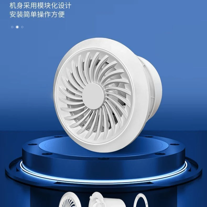 圆形卫生间排气扇强力厨房油烟抽风机大排量厕所静音窗式遥控开关