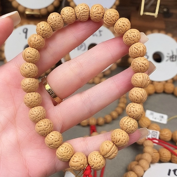 缅***糊文玩核桃手串无名1.0抛光尺寸0.5之间