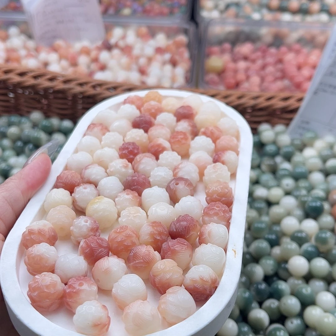 白玉菩提吊坠z瑕12mm/20+2颗