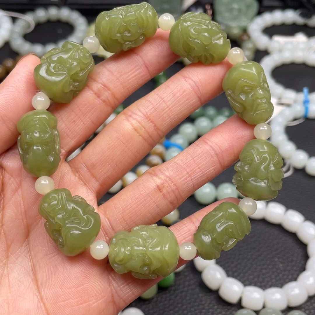 和田玉未镶嵌手链