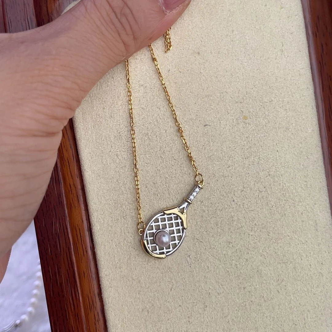 海水珍珠银S925镶嵌颈饰