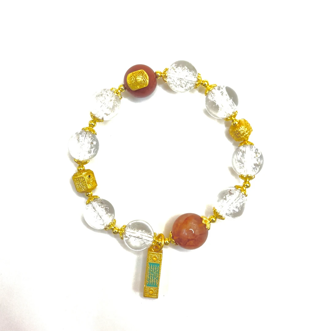 合金手链 「Richer」W供-W077爆裂水经文长条吊坠手链