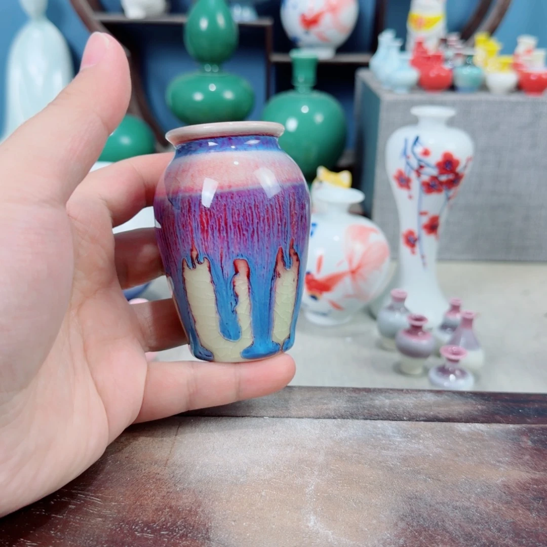 陶瓷手工小花器摆件