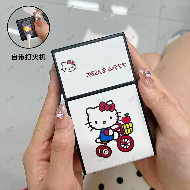 【星烬】创意卡通图案打火机与烟盒一体设计时尚个性女生喜欢的礼物