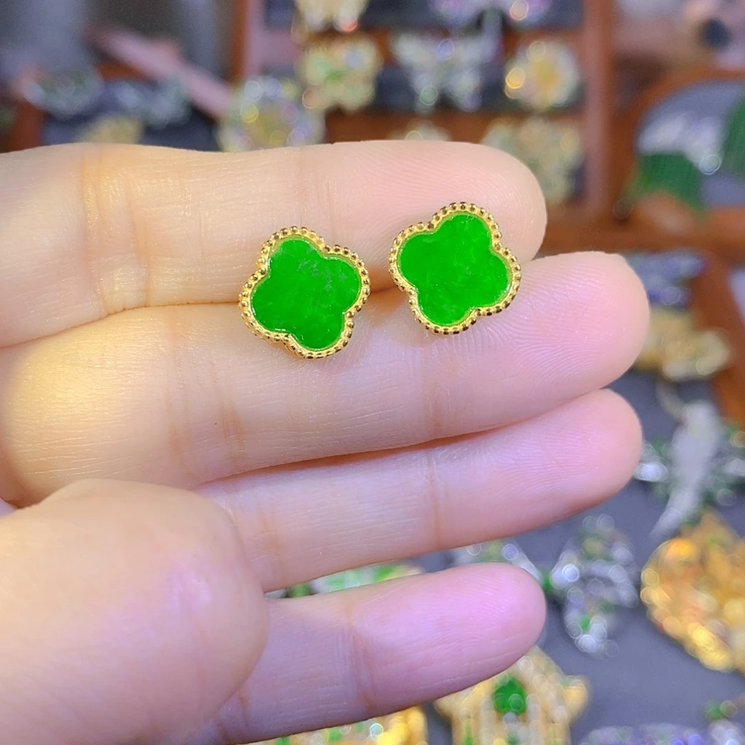 颈饰银S925镶嵌翡翠