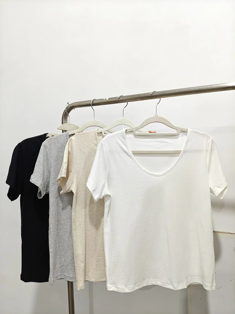 9757女士短袖V领慵懒休闲【多件】