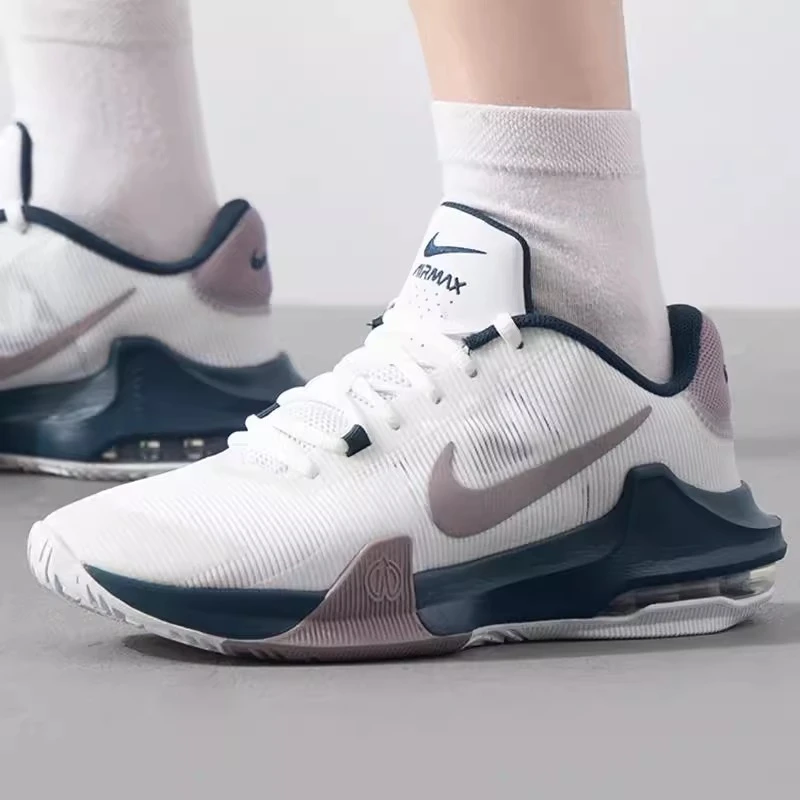 NIKE/耐克 Air Max lmpact 4男鞋舒适缓震低帮篮球鞋DM1124-102