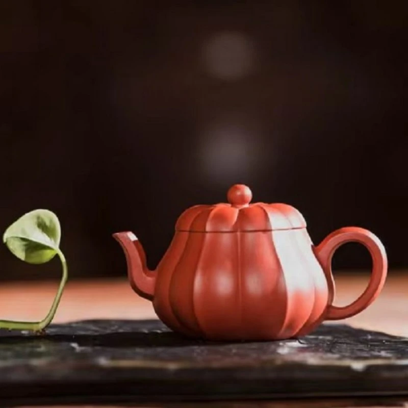 观一茶堂| 九瀚·手工伯芳菱花梨式壶150ml手制高端朱泥紫砂壶