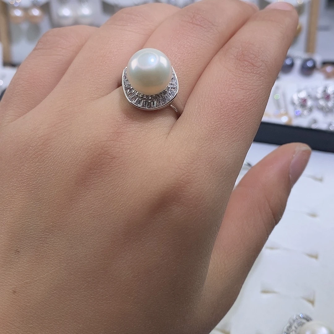 淡水珍珠未镶嵌戒指11mm