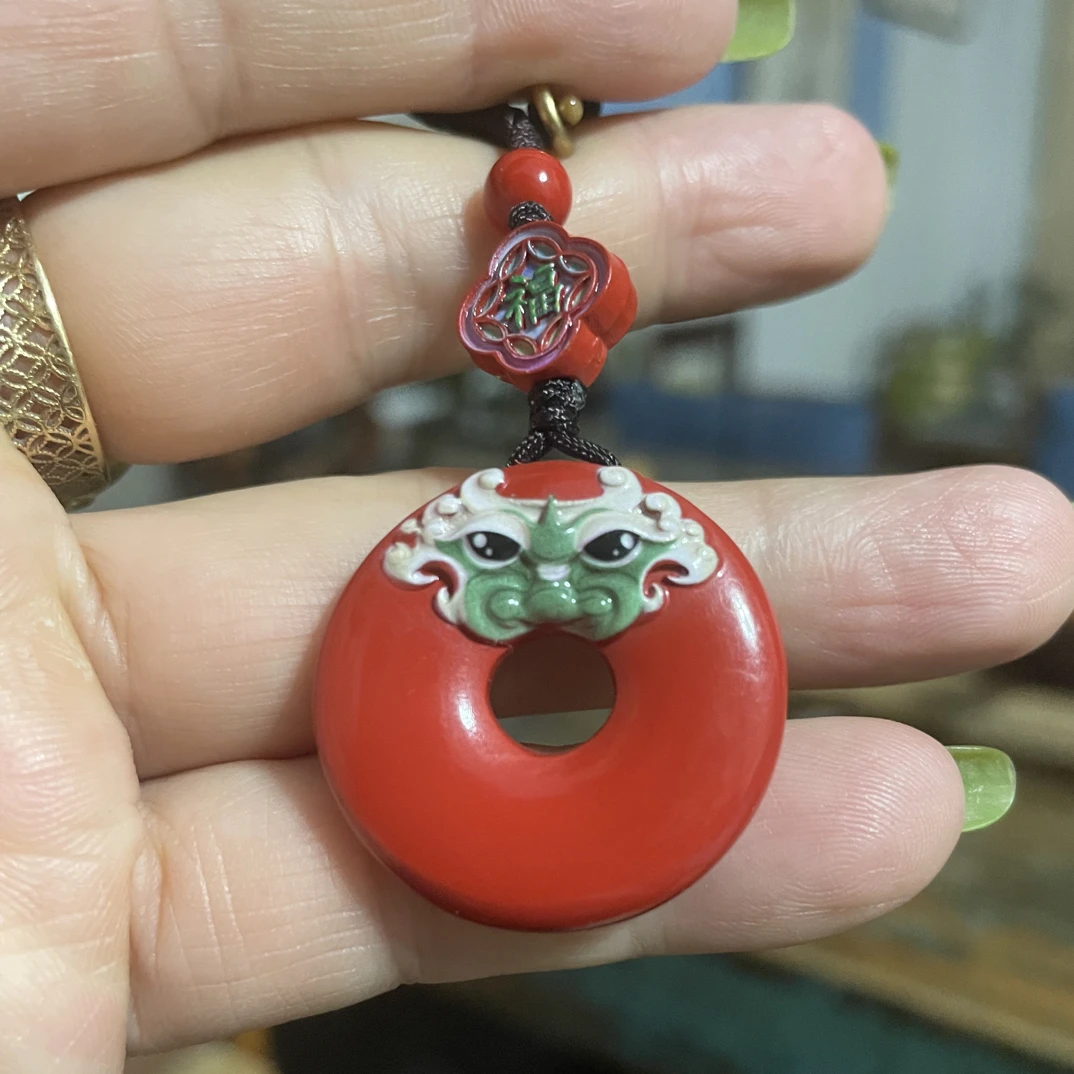 含辰砂工艺品含辰砂工艺品天然水飞砂包挂