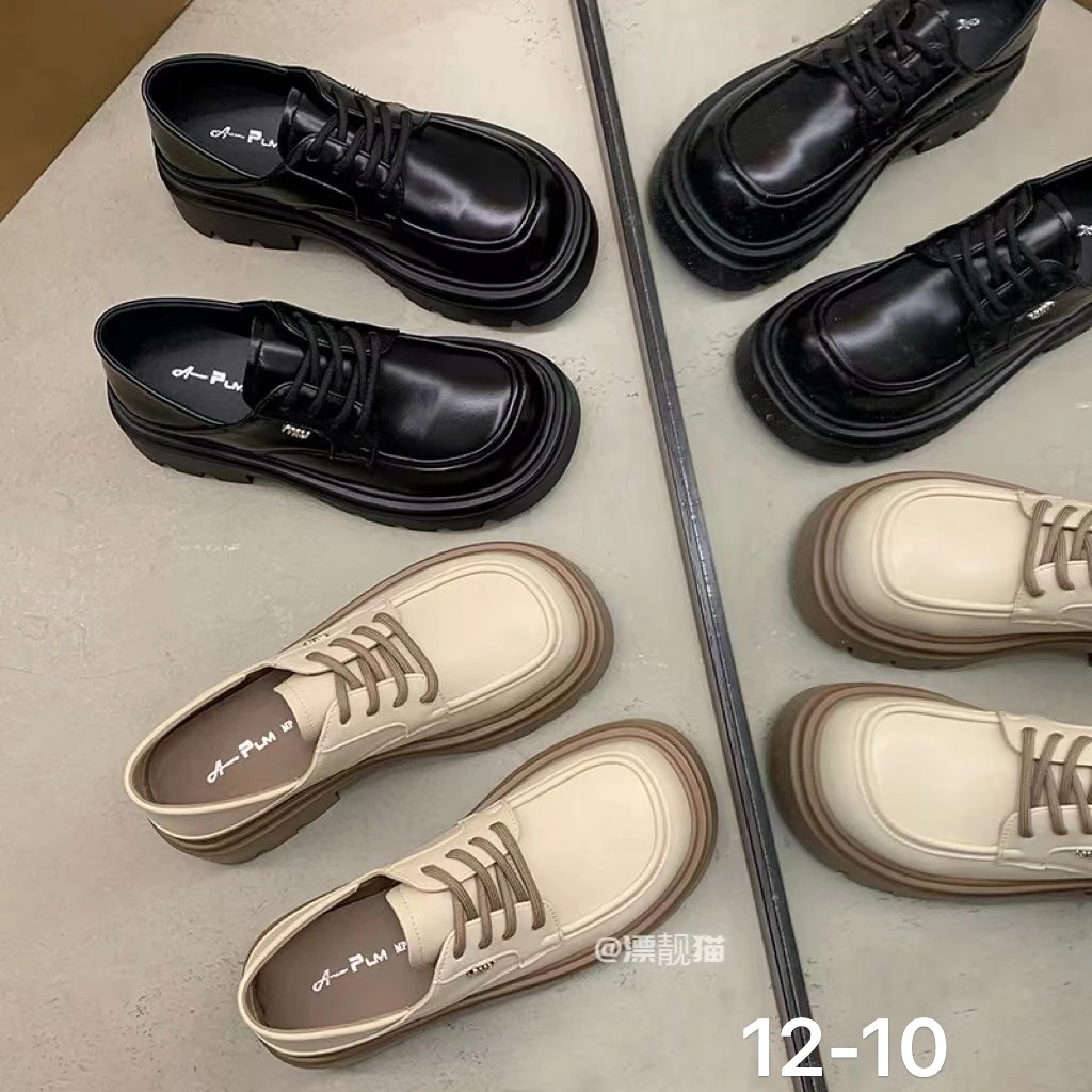 新款春款英伦风厚底系带乐福鞋12-10