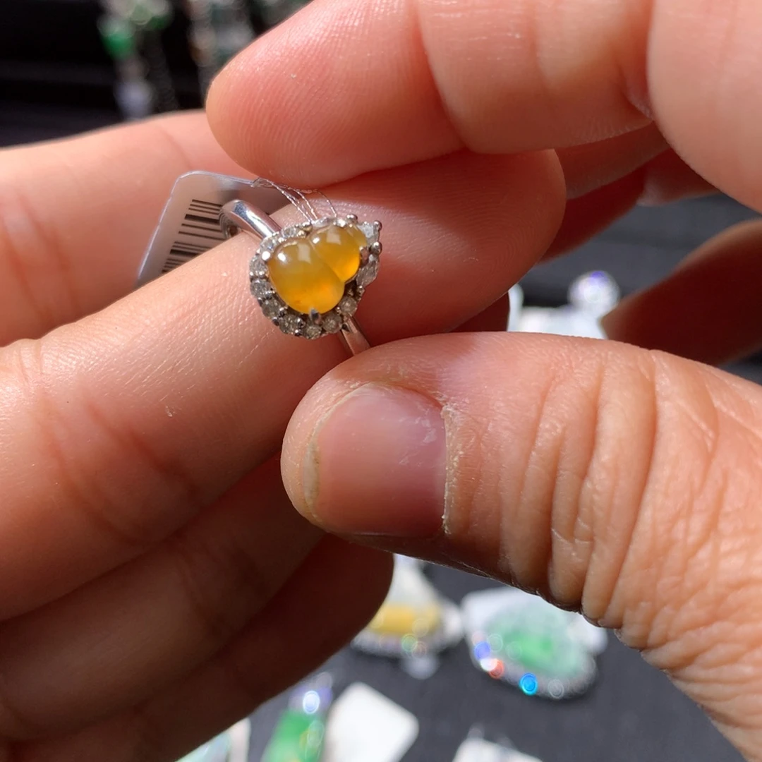 翡翠银S925镶嵌戒指