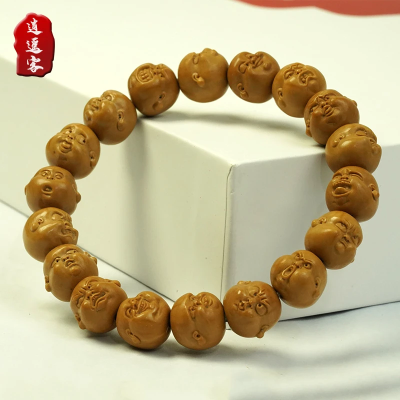 【熊孩子百态】猴头雕刻百态童趣表情生动文玩手串