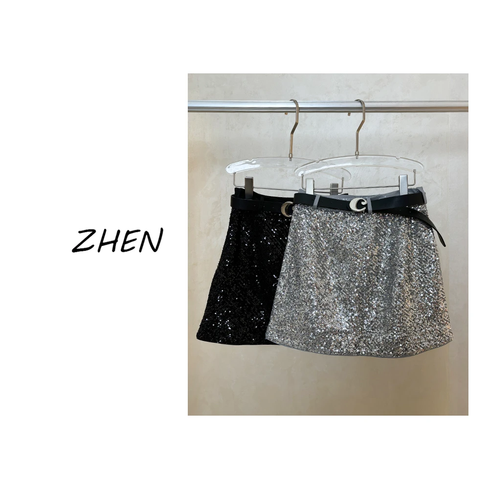 【ZHEN】7831 2025新款半裙显瘦遮肉小众设计款