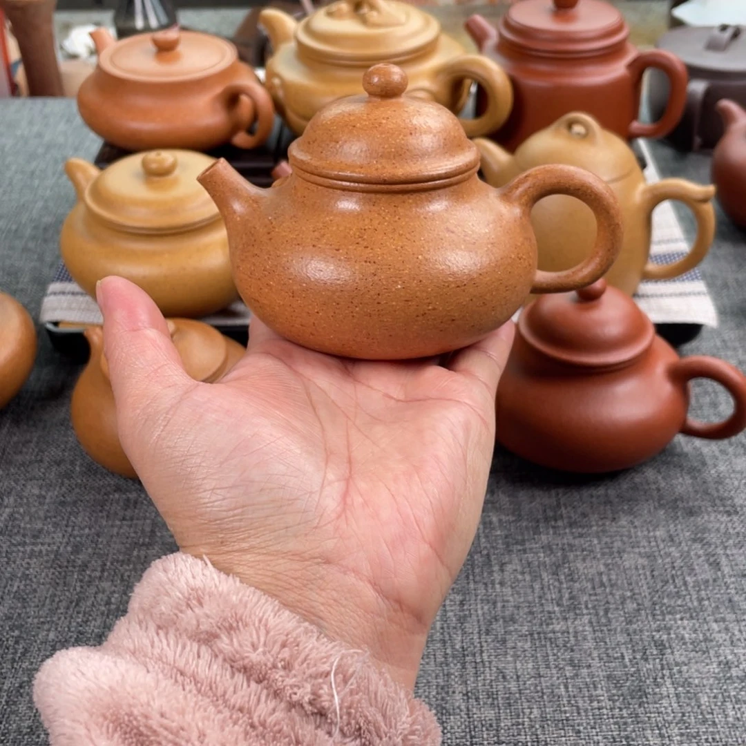 紫砂茶壶黄降坡容天全手30目190