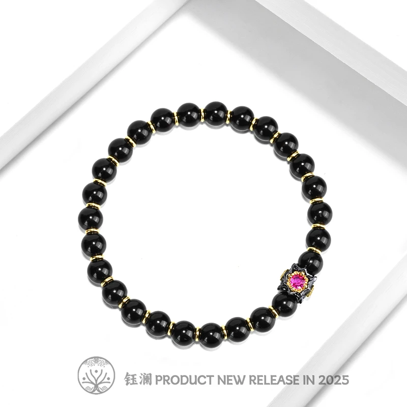 钰澜文玩【阿正】椰蒂圆珠7mm左右+隔珠搭配款-精工百搭男女同款