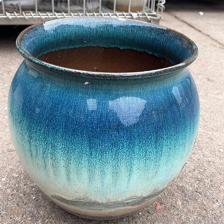 紫砂花盆高25口21微瑕…….