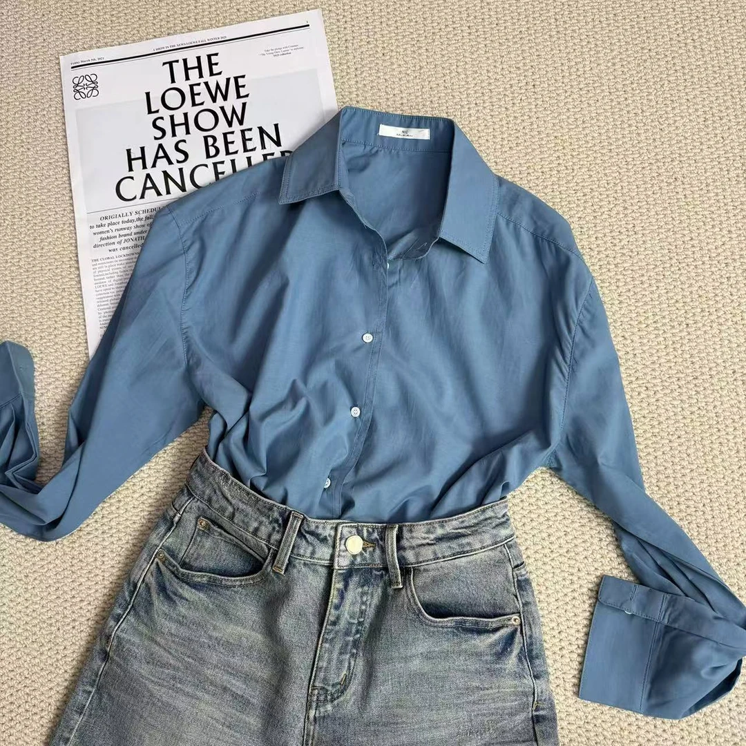 设计感小众韩版宽松慵懒风衬衣6176