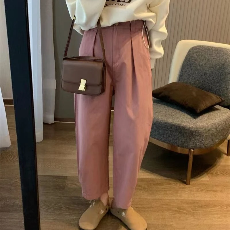 日系香蕉阔腿裤女2025秋季新款梨形遮跨显瘦小个子百搭休闲工装裤