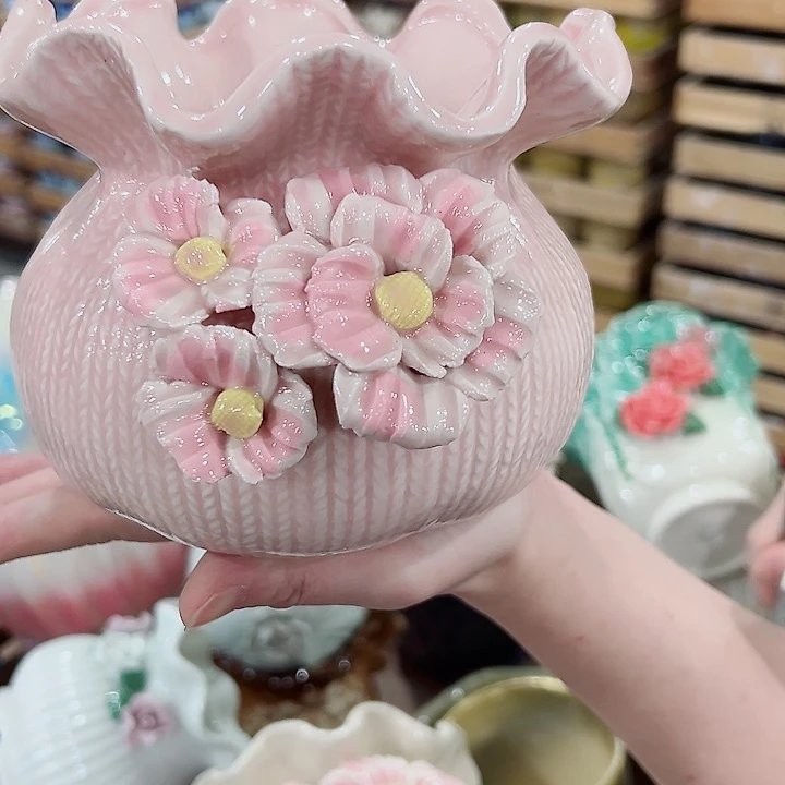 有孔.凑满10元发货多肉陶瓷花盆！