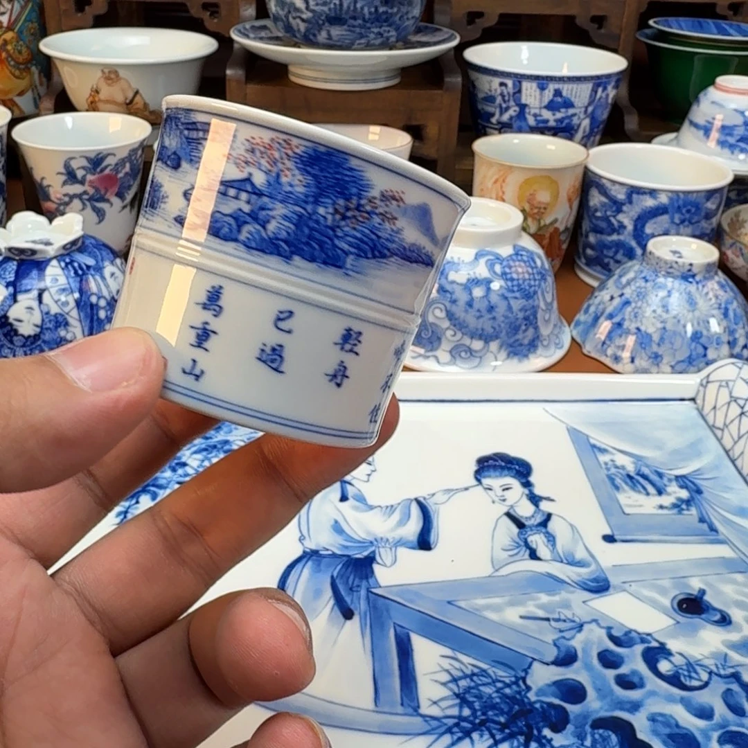 9***：杯子陶景德镇全手工手绘陶瓷