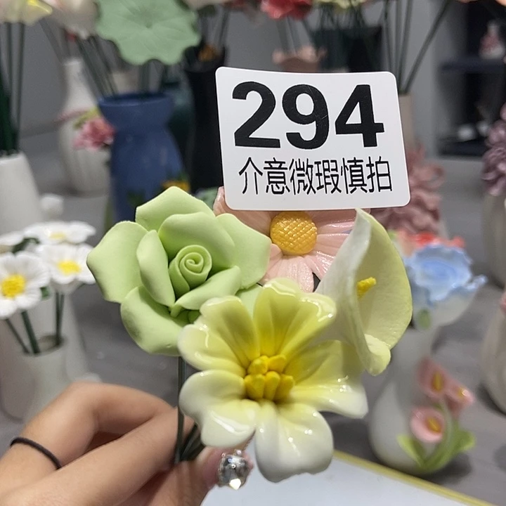 陶瓷纯手工捏花设计