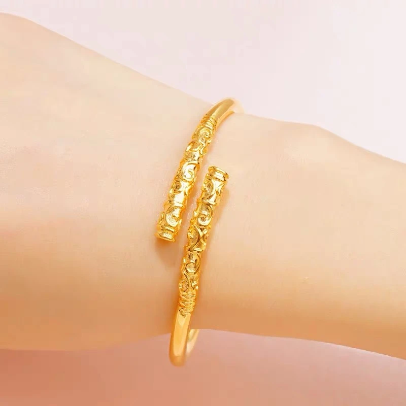 足银手镯 金箍棒手镯气质轻奢时尚百搭可调节