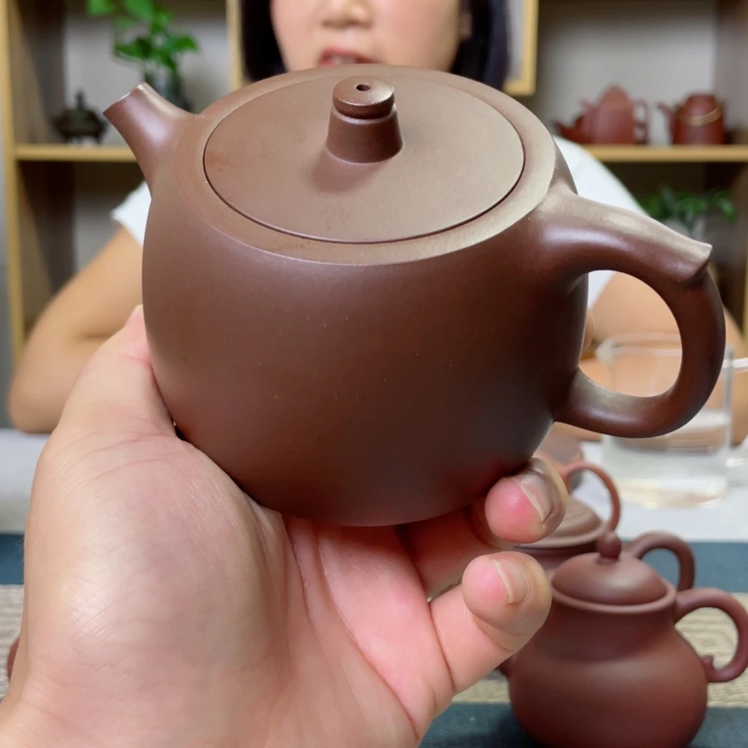 茶壶紫砂井栏格紫泥