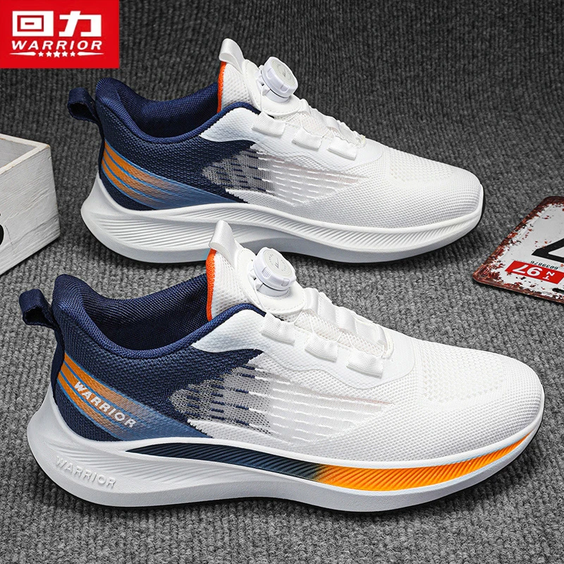 【回力】旋转钮扣跑步运动鞋增高懒人一脚蹬2025新款秋季透气网面鞋