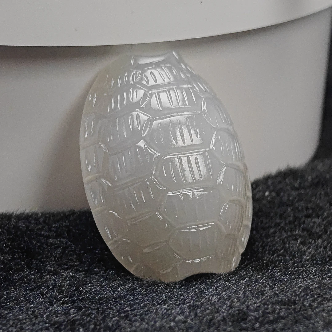 和田玉烟紫龟壳V026