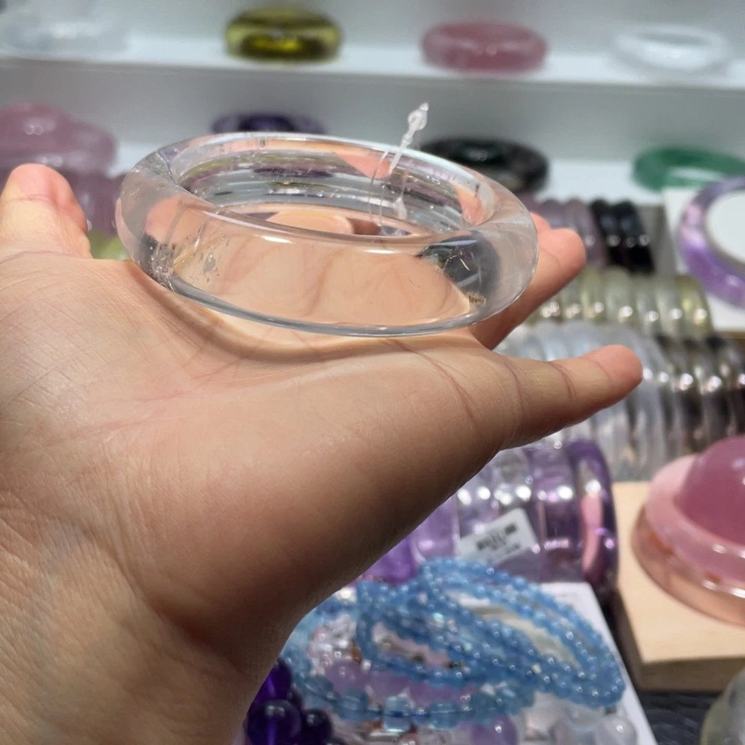 水晶手镯56圈口22号未镶嵌