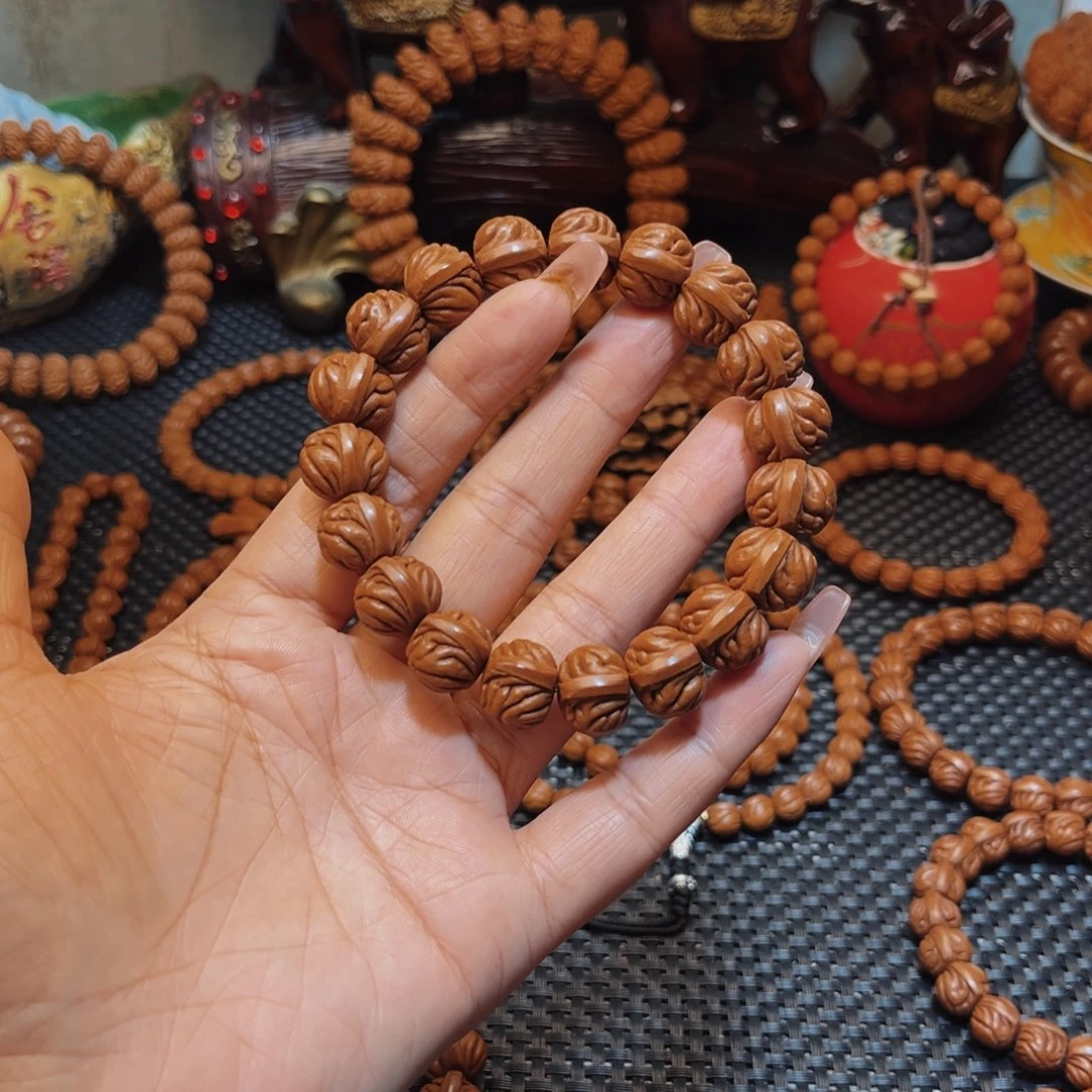 A***般桃核手串15顶级双脊龙单圈