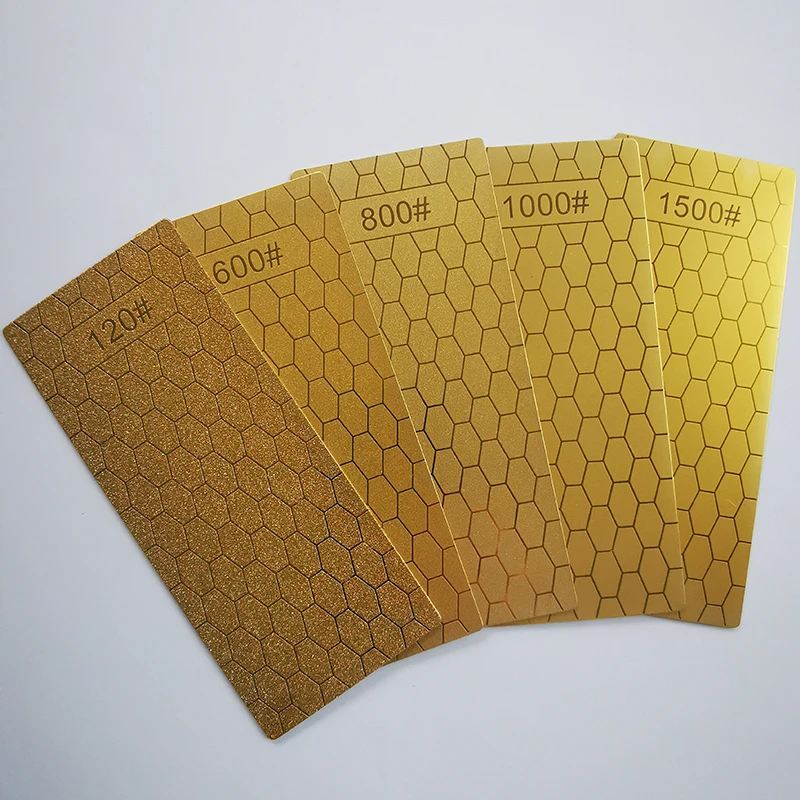 蜂窝型厨房家用镀钛金刚石长方形磨片磨刀器砂轮片玉石印打磨抛光