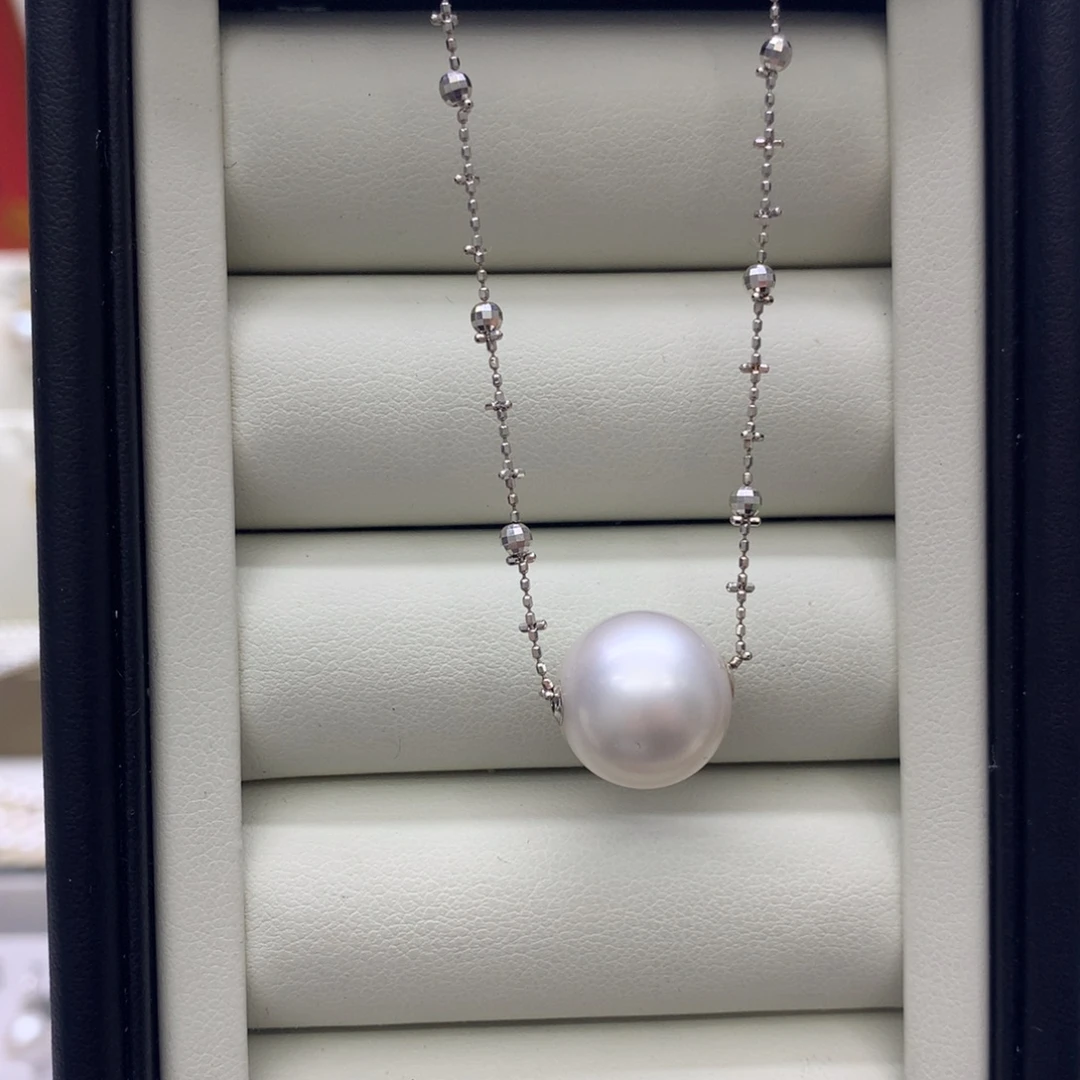 海水珍珠项链18K金镶嵌