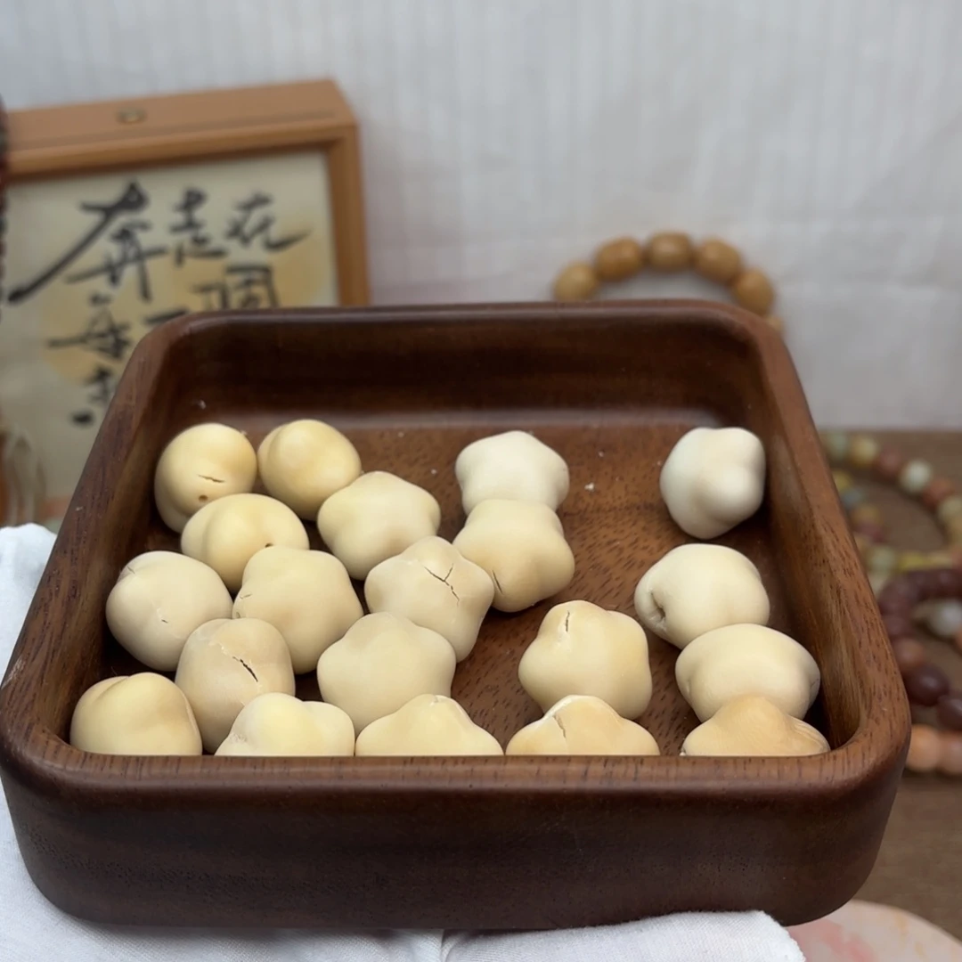 吊坠菩提根/象牙果毛坯大瑕疵牙果星星散珠20颗一锅