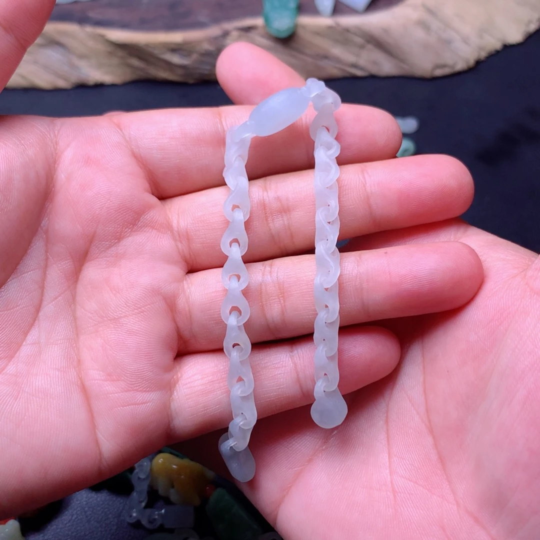定制翡翠未镶嵌塵*手链