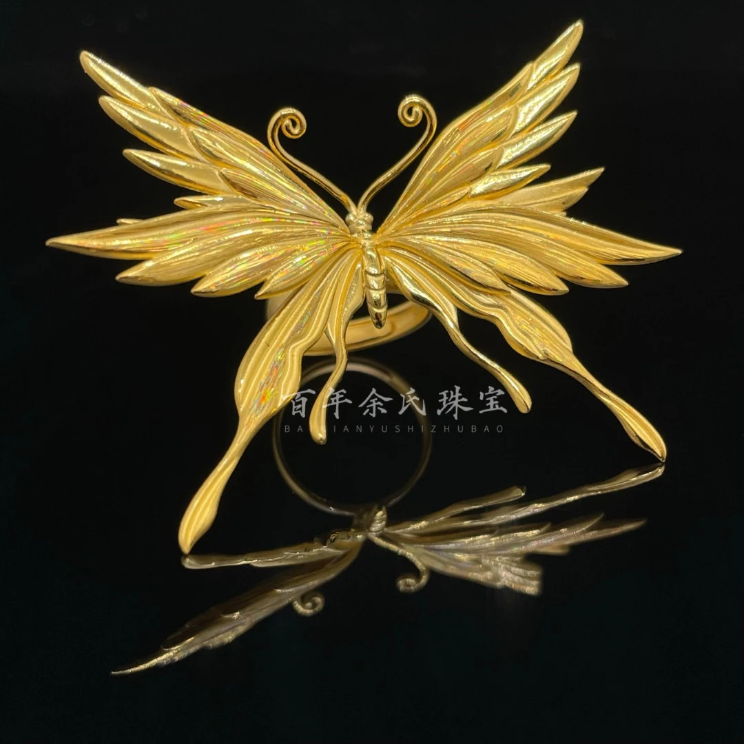 【蝶恋花】-足金999黄金精美戒指