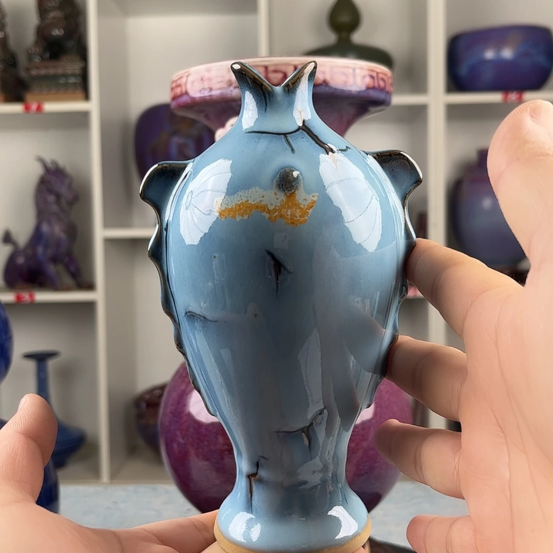 瓷片摆件……连年有余……