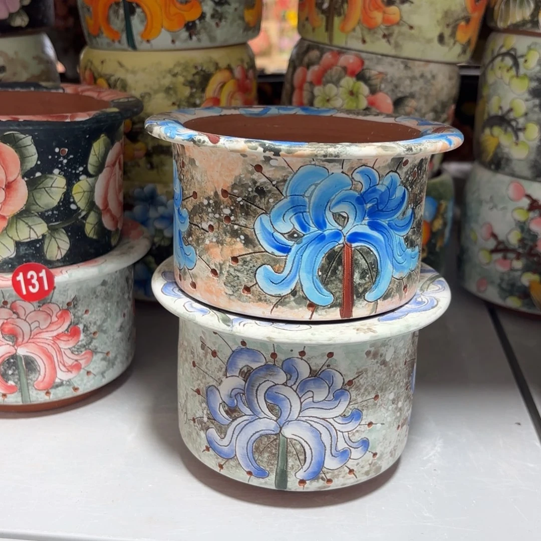 景德镇手绘花盆陶瓷10/8